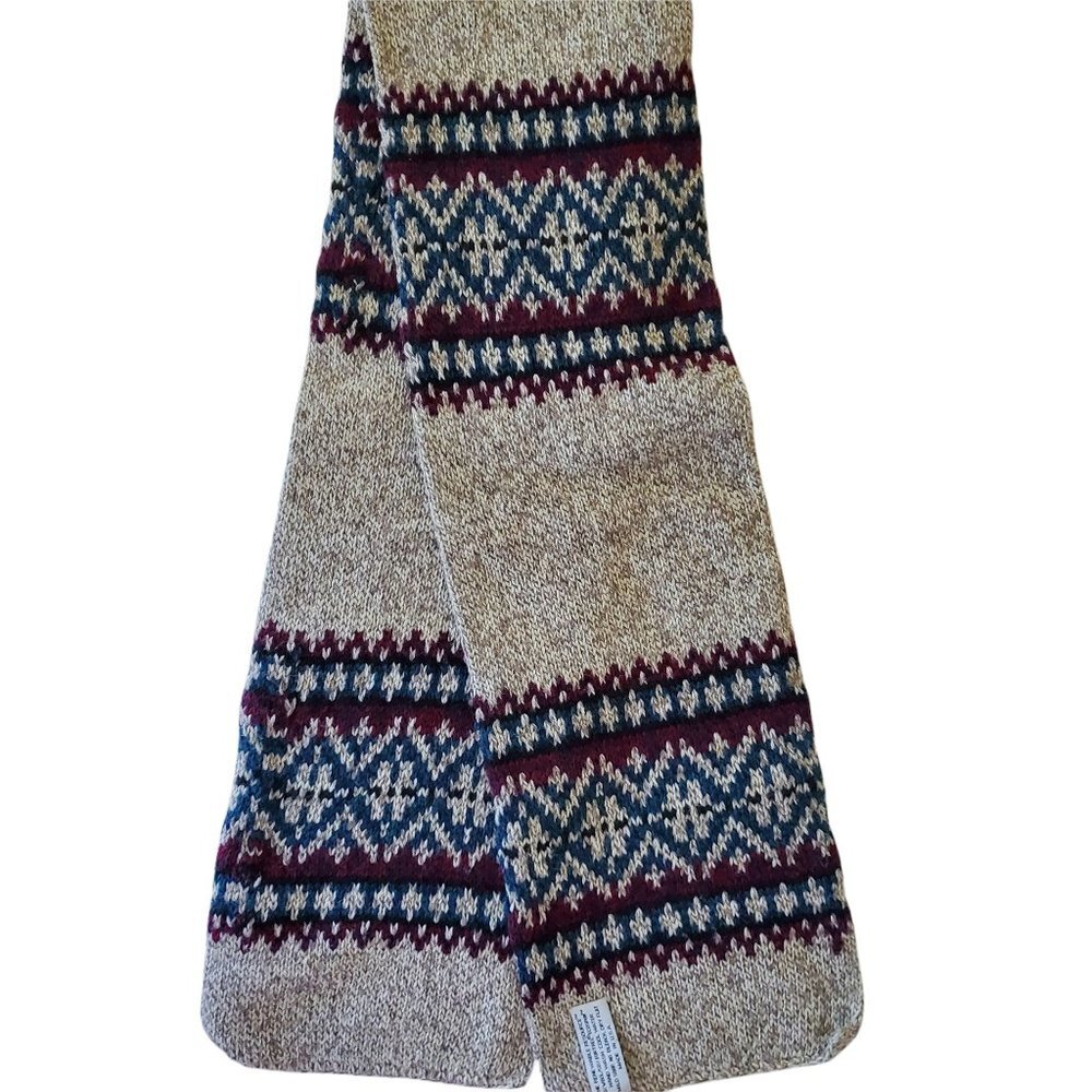 The‎ Renewable Resource Wool Fortrel Eco spun Blend Muffler Scarf Unisex USA